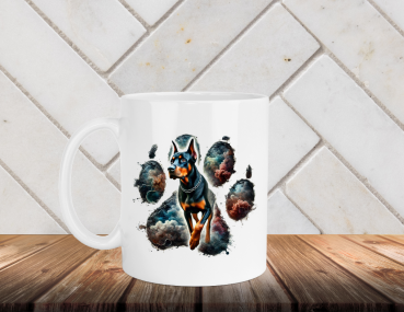 Keramikbecher mit Dobermann